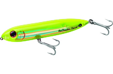Image of Heddon One Knocker Spook Topwater Bait, Floating, 1/2oz, 4 1/2in, Chartreuse/Silver Insert, XK925323