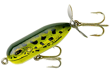 Image of Heddon Teeny Torpedo Topwater Fishing Lure, 1.5in, 1/8 oz, Leopard Frog, X0355NF