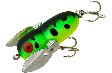 Image of Heddon Tiny Crazy Crawler Topwater Fishing Lure, 1-3/4in, 1/4 oz, Fl Green Crawdad, X0320GRA