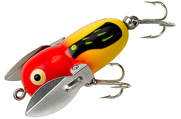 Image of Heddon Tiny Crazy Crawler Topwater Fishing Lure, 1-3/4in, 1/4 oz, Yellow Hornet, X0320YRH
