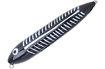 Image of Heddon Zara Spook Topwater Walking Bait, 4-1/2in, 3/4 oz, Black Shore Minnow, X9255XBW