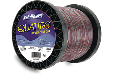 Image of Hi-Seas Hi-Seas GSQ-2-30 Quattro Monofilament Line 30lb, 4-Color Camo 3200yd, GSQ-2-30