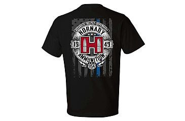 Image of Hornady Blue Line T-Shirt - Mens, Black, 3XL, 30766