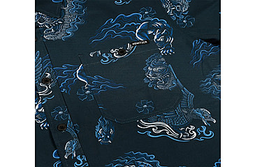 Image of HOWITZER Le Tiger Blue S/S Woven Tee - Mens, Multi-Colored, Small, 371WV130-MULT-S