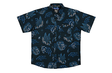 Image of HOWITZER Le Tiger Blue S/S Woven Tee - Mens, Multi-Colored, Small, 371WV130-MULT-S