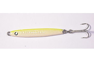 Image of HR Tackle Painted Stingsilver Jig, 1 1/4 oz Chartreuse Back White Belly, 1542CW