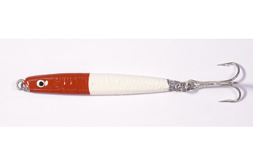 Image of HR Tackle Painted Stingsilver Jig, 1 1/4 oz, Red Head White Tail, 1542RH