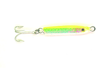 Image of HR Tackle Painted Stingsilver Jig, 3/4 oz, Chartreuse Pearl Silverside, 1531CS