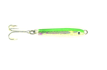 Image of HR Tackle Painted Stingsilver Jig, 3/4 oz, Green Pearl Silverside, 1531GS