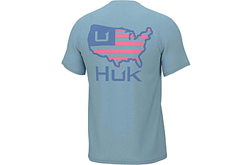 Image of HUK Performance Fishing American Huk Tee - Men's, Crystal Blue, Medium, H1000399-497-M