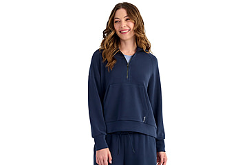 Image of HUK Performance Fishing Bayside 1/2 Zip Hoodie - Womens, Naval Academy, Extra Small, H6130030-413-XS