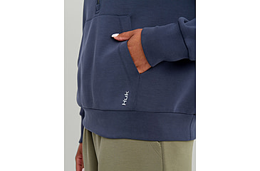 Image of HUK Performance Fishing Bayside 1/2 Zip Hoodie - Womens, Naval Academy, Extra Small, H6130030-413-XS