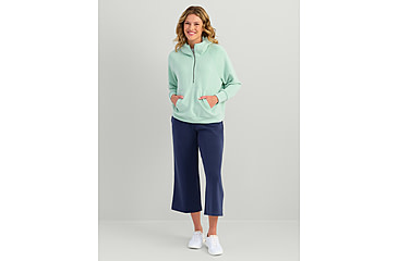 Image of HUK Performance Fishing Bayside 1/2 Zip Hoodie - Womens, Seafoam Mist, Large, H6130030-366-L