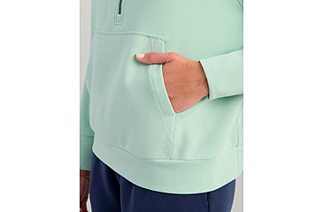 Image of HUK Performance Fishing Bayside 1/2 Zip Hoodie - Womens, Seafoam Mist, Large, H6130030-366-L