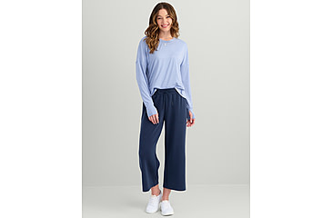 Image of HUK Performance Fishing Bayside Wide Leg Crop - Womens, Naval Academy, Large, H6200090-413-L