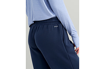 Image of HUK Performance Fishing Bayside Wide Leg Crop - Womens, Naval Academy, Large, H6200090-413-L