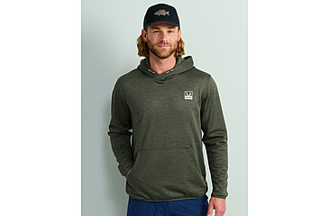 Image of HUK Performance Fishing Cold Front Hoodie - Mens, Cyprs Lnd Hthr, Extra Large, H1300093-378-XL