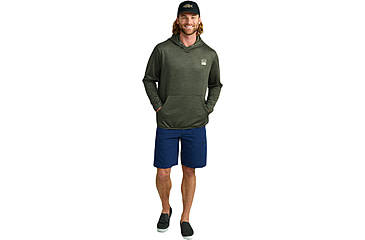 Image of HUK Performance Fishing Cold Front Hoodie - Mens, Cyprs Lnd Hthr, Extra Large, H1300093-378-XL