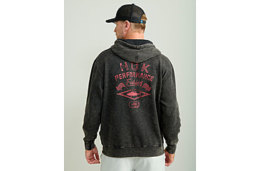 Image of HUK Performance Fishing Cotton Fleece Graphic Hoodie - Mens, Black, 2XL, H1300103-001-XXL
