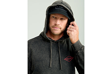 Image of HUK Performance Fishing Cotton Fleece Graphic Hoodie - Mens, Black, 2XL, H1300103-001-XXL