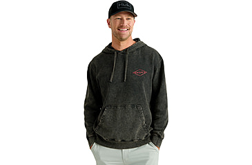 Image of HUK Performance Fishing Cotton Fleece Graphic Hoodie - Mens, Black, 2XL, H1300103-001-XXL