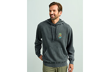 Image of HUK Performance Fishing Cotton Fleece Graphic Hoodie - Mens, Volcanic Ash, Large, H1300103-013-L