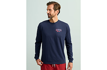 Image of HUK Performance Fishing Graphic Long Sleeve Tee - Mens, Naval Academy, Large, H1000533-413-L