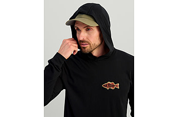 Image of HUK Performance Fishing Huk Bass Apparel Hoodie Tee - Mens, Black, Medium, H1000580-001-M