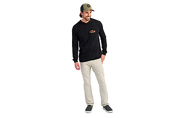 Image of HUK Performance Fishing Huk Bass Apparel Hoodie Tee - Mens, Black, Medium, H1000580-001-M