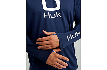 Image of HUK Performance Fishing Huk Icon Crew Long Sleeve Shirt Naval Academy 2XL C98F4773, ATH1200573413M