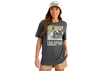 Image of HUK Performance Fishing Huk Island T-Shirt - Womens, Short Sleeve, Volcanic Ash, Medium, H6100104-013-M
