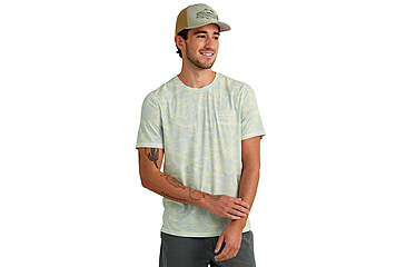 Image of HUK Performance Fishing Drift Printed Short Sleeve Crew - Mens