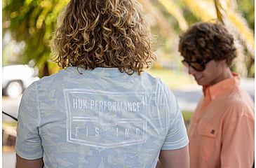 Image of HUK Performance Fishing Drift Printed Short Sleeve Crew - Mens
