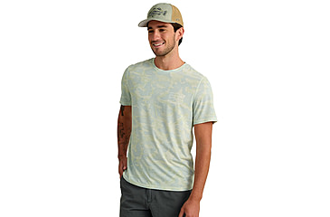 Image of HUK Performance Fishing Drift Printed Short Sleeve Crew - Mens