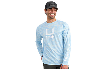 Image of HUK Performance Fishing Icon Printed Crew - Mens