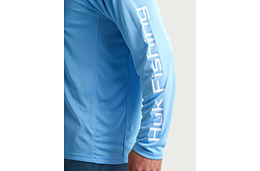 Image of HUK Performance Fishing Pursuit Performance Long Sleeve Hoodie - Men's, Marolina Blue, Small, H1200525-420-S