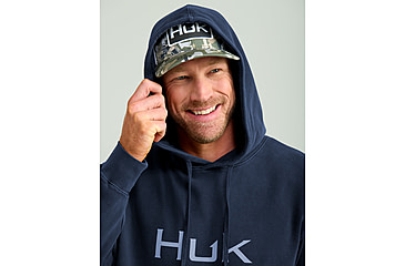 Image of HUK Performance Fishing HukD Up Logo Hoodie - Mens, Naval Academy, Small, H1300094-413-S