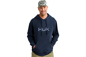 Image of HUK Performance Fishing HukD Up Logo Hoodie - Mens, Naval Academy, Small, H1300094-413-S