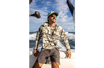 Image of HUK Performance Fishing Icon Kc Printed Hoodie, Moss2, 2XL, H1200585-317-XXL