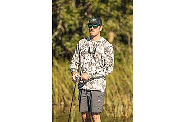 Image of HUK Performance Fishing Icon Kc Printed Hoodie, Moss2, 2XL, H1200585-317-XXL