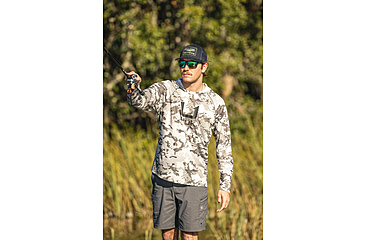Image of HUK Performance Fishing Icon Kc Printed Hoodie, Moss2, 2XL, H1200585-317-XXL