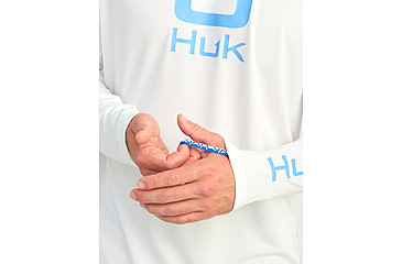 Image of HUK Performance Fishing Icon Long Sleeve Performance Crew - Mens, White, 2XL, H1200573-100-XXL