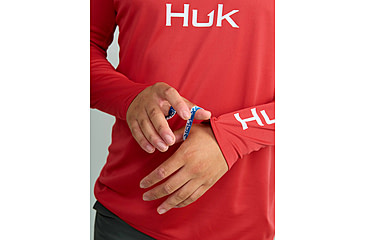 Image of HUK Performance Fishing Icon Long Sleve Crew - Mens, Channel Marker, Extra Large, H1200573-624-XL