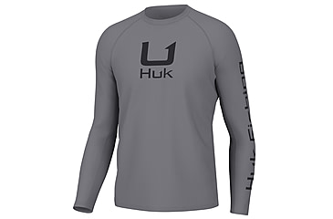 Image of HUK Performance Fishing Icon LS Crew Shirt - Mens, Night Owl, M, H1200573-016-M