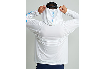 Image of HUK Performance Fishing Icon Performance Hoodie - Mens, White, Large, H1200574-100-L