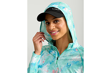 Image of HUK Performance Fishing Icon Performance Hoodie - Womens, Bermuda, Medium, H6120171-373-M