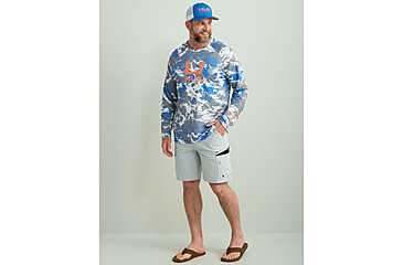 Image of HUK Performance Fishing KC Print Icon Performance Hoodie - Mens, Night Owl2, Large, H1200586-019-L
