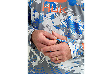 Image of HUK Performance Fishing KC Print Icon Performance Hoodie - Mens, Night Owl2, Large, H1200586-019-L