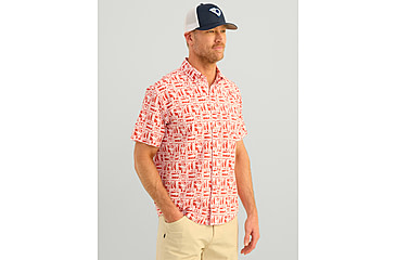 Image of HUK Performance Fishing Kona Printed Short Sleeve Shirt - Mens, Channel Marker2, Extra Large, H1500212-625-XL
