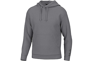 Image of HUK Performance Fishing Logo Hoodie - Womens, Large, Overcast Grey, H6130013-032-L
